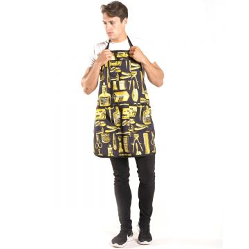 Betty Dain Vintage Barber Apron Gold/Black #172-G/BLK