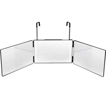 Self-Cut System Three-Way Mirror with LED Lights - King's Gold