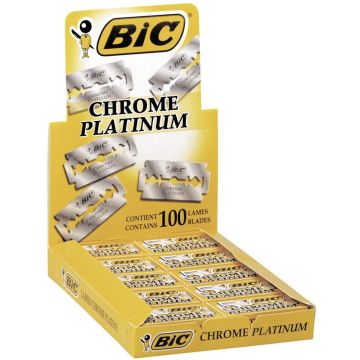 BiC Chrome Platinum Double Edge Blade - 100 Blades