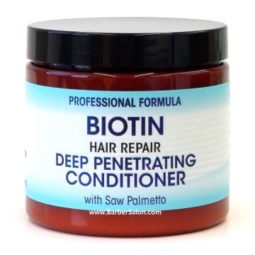 Biotin Hair Repair Deep Penetrating Conditioner with Saw Palmetto Jar 16 oz