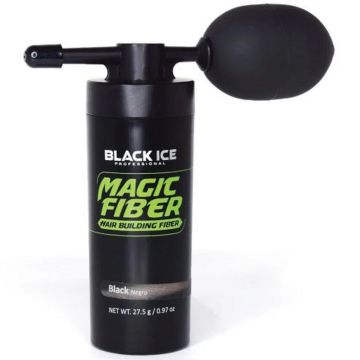 Black Ice Magic Fiber Hair Building Fiber with Applicator - Black 0.97 oz #BIC001CBLA