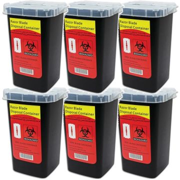 Black Ice Razor Blade Disposal Container #BIC022 [6 Pack]