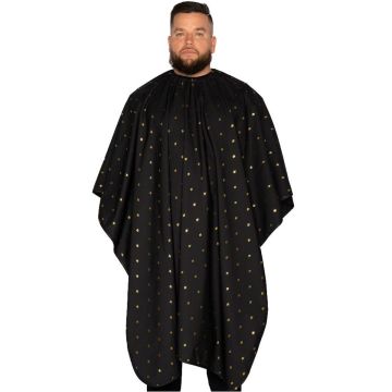 Barber Strong The Barber Cape 24K Gold - Barber Shield #BSC08-BLK/GOLD