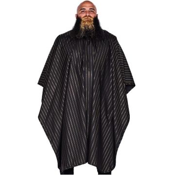 Barber Strong The Barber Cape 24K Gold - Black w/ 24K Gold Pinstripe #BSC10-BLK/GOLD