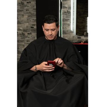 Barber Strong The Hands Free Barber Cape - Solid Black #BSC12-BLKHF