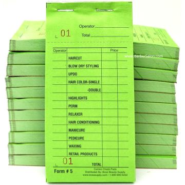 Cameo #5 Salon Color Check Pad [Green] - 1,200 Slips [100 Slips x 12 Pack]