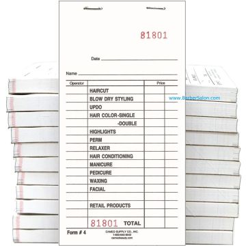 Cameo #4 Salon Deluxe Check Pads - 1,200 Slip [100 Slips x 12 Pack]