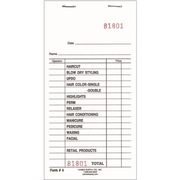 Cameo #4 Salon Deluxe Check Pad - 100 Slips