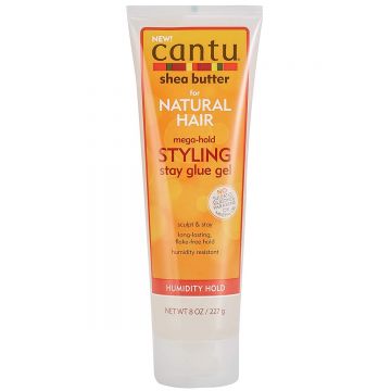 Cantu Shea Butter For Natural Hair Mega Hold Styling Stay Glue Gel 8 oz