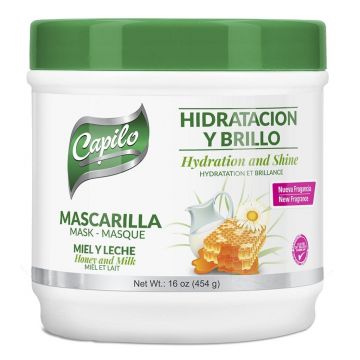 Capilo Hydration and Shine Mask - Honey and Milk (Miel y Leche) 16 oz
