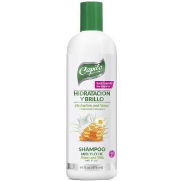 Capilo Hydration and Shine Shampoo - Honey and Milk (Miel y Leche) 16 oz