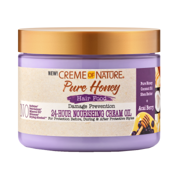 Creme of Nature Pure Honey Hair Food 24-Hour Nourishing Cream Oil 4.7 oz