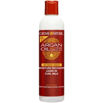Creme of Nature Argan Oil For Natural Hair Moisture Recovery Leave-In Curl Milk 8 oz