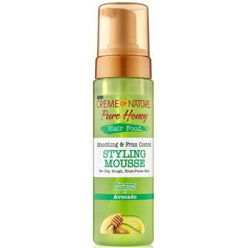 Creme of Nature Pure Honey Hair Food Smoothing & Frizz Control Styling Mousse 7 oz