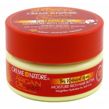 Creme of Nature Argan Oil For Natural Hair Moisture-Rich Hair Butter 7.5 oz