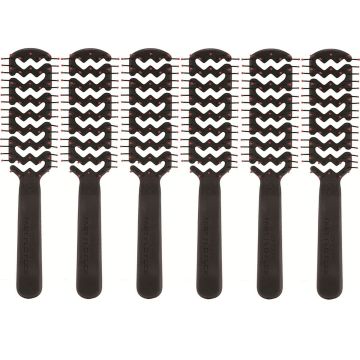 Cricket Static Free Fast Flo Flex Black Brush #5511111 [6 Pack]