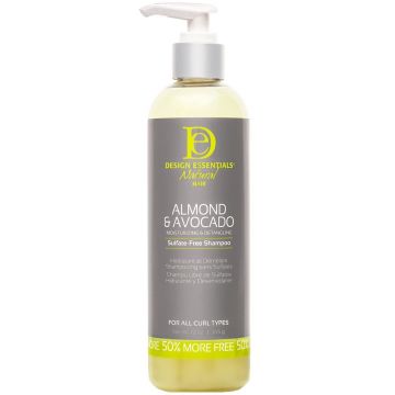 Design Essentials Natural Hair Almond & Avocado Moisturizing & Detangling Sulfate-Free Shampoo 12 oz