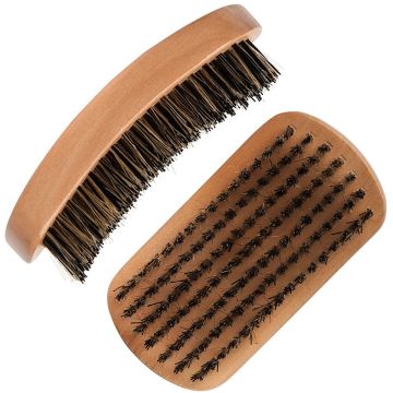 Diane Curved Reinforced Boar Military Wave Brush Nature - Hard #D1000