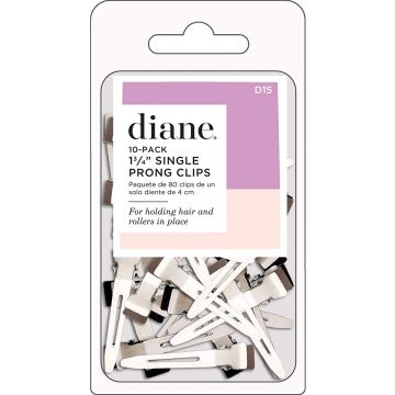 Diane Single Prong Clips 1-3/4" Silver - 80 Pack #D15