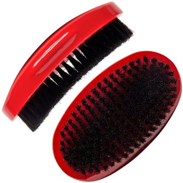 Diane Curved Prestige 100% Boar Military Wave Brush - Red / Soft #D1701