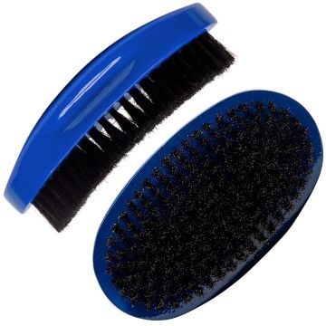 Diane Curved Prestige 100% Boar Military Wave Brush - Blue / Soft #D1702