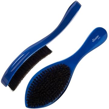 Diane Curved Prestige 100% Boar Wave Brush - Blue / Medium #D1727