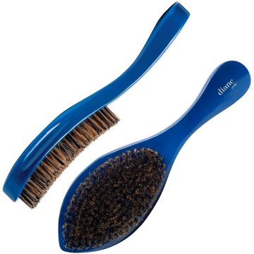 Diane Curved Prestige Reinforced Boar Wave Brush - Blue / Hard #D1747