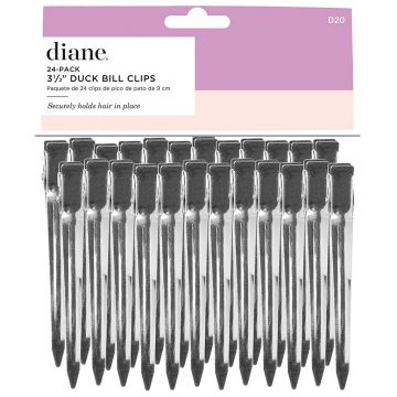 Diane Duck Bill Clips 3 1/2" Silver - 24 Pack #D20