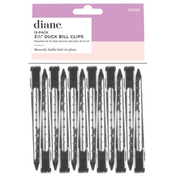 Diane Duck Bill Clips 3 1/2" Silver - 12 Pack #D210C