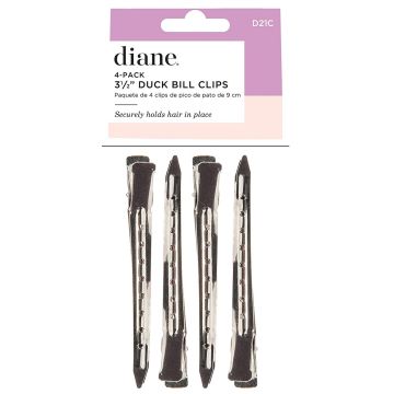 Diane Duck Bill Clips 3 1/2" Silver - 4 Pack #D21C