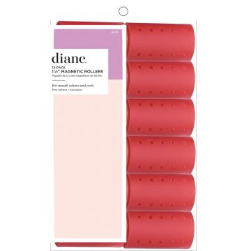 Diane Magnetic Rollers 1-1/2" Red - 12 Pack #D2721