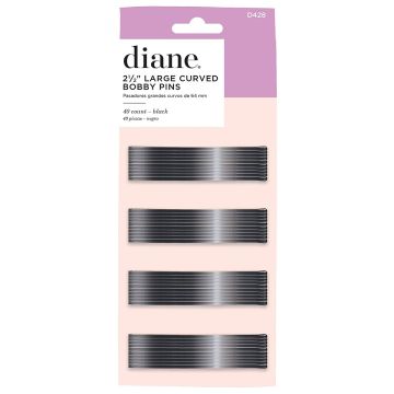 Diane Large Curved Bobby Pins 2 1/2" Black - 40 Count #D428