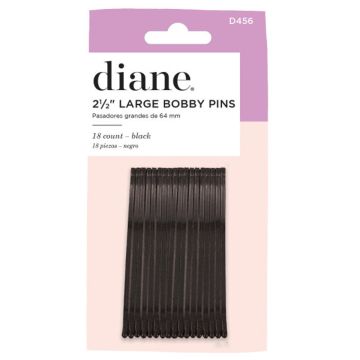 Diane Large Bobby Pins 2 1/2" Black - 18 Count #D456
