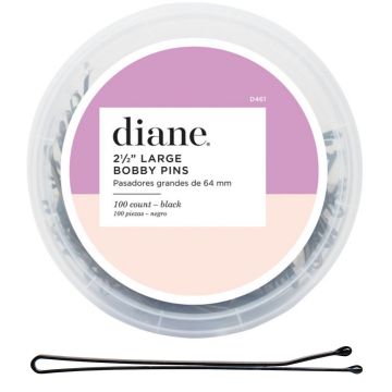 Diane Large Bobby Pins 2-1/2" Black - 100 Count Jar #D461