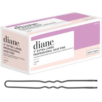 Diane 1 Pound Extra Large Professional Hair Pins 3" - Black #D6056
