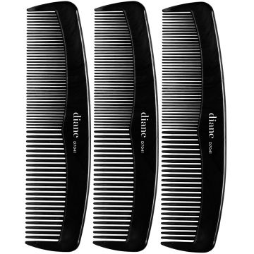 Diane Pocket Styling Comb 5" Black - 3 Pack #D7041