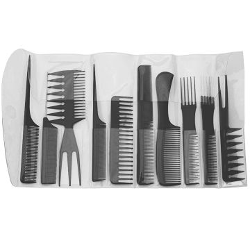 Diane Assorted Comb Set 10 Pack Black #D7901