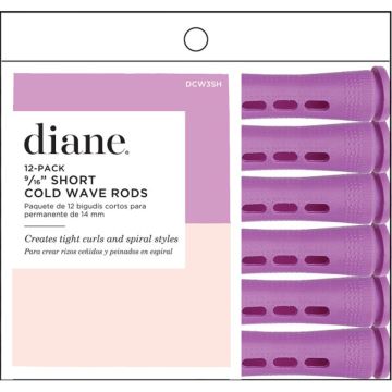 Diane Short Cold Wave Rods 9/16" Orchid - 12 Pack #DCW3SH