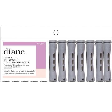 Diane Short Cold Wave Rods 3/8" Grey - 12 Pack #DCW5SH