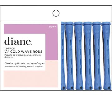 Diane Cold Wave Rods 1/4" Blue - 12 Pack #DCW7