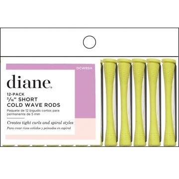 Diane Short Cold Wave Rods 3/16" Yellow - 12 Pack #DCW8SH