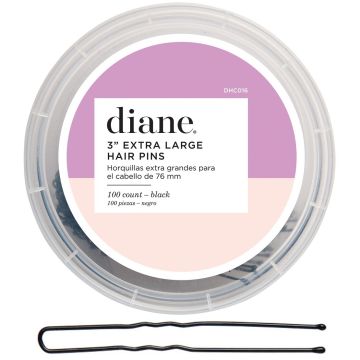 Diane Extra Large Hair Pins 3" Black - 100 Count Jar #DHC016