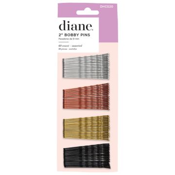 Diane Bobby Pins 2" Assorted Colors - 60 Count #DHC020