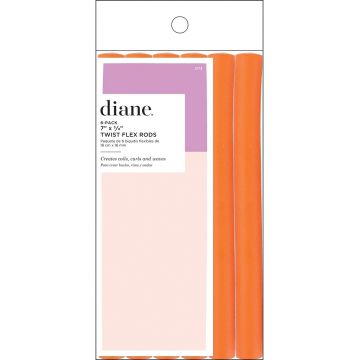 Diane Twist Flex Rods (7" x 5/8") Orange - 6 Pack #DT3