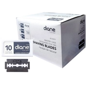 Diane Double Edge Shaving Blades - 1,000 Blades (100 Blades X 10 Box) #DVB001