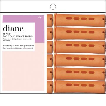 Diane Cold Wave Rods 3/4" Tangerine - 12 Pack #DCW1