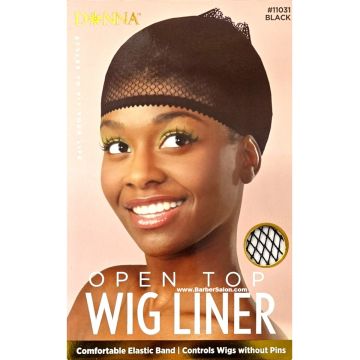 Donna Open Top Wig Liner - Black #11031