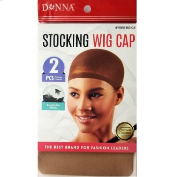 Donna Premium Collection Stocking Wig Cap 2 Pcs - Beige #11051