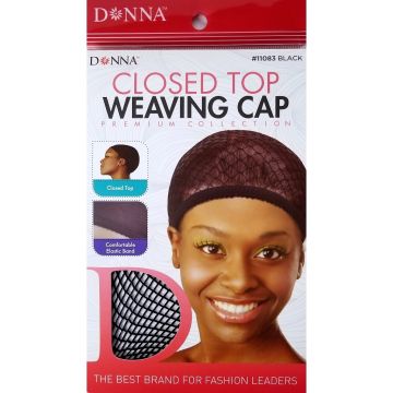 Donna Premium Collection Closed Top Weaving Cap - Black #11083