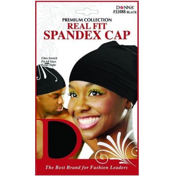 Donna Premium Collection Real Fit Spandex Cap - Black #11088